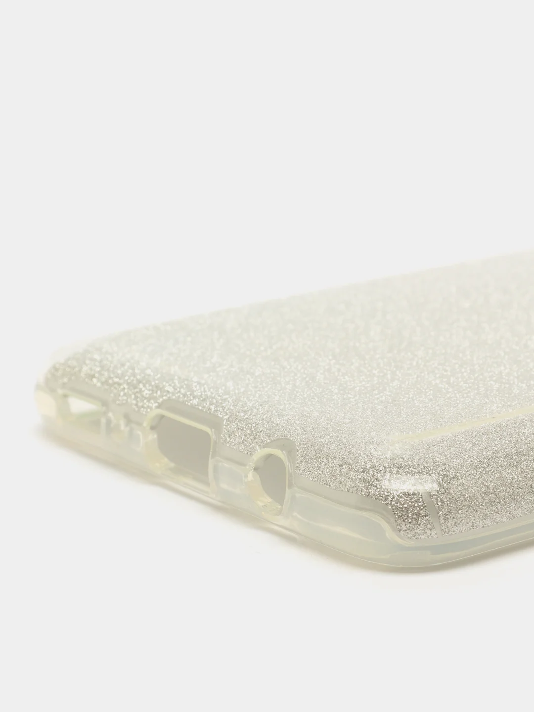Серебряный чехол с блестками для Samsung M31S