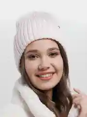 Конфетный шапка бини / шапка женская / шапка с отворотом / шапка вязаная / с утеплителем / 21 цвет