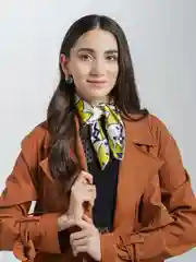 Золотой шейный платок, 48 х 48 см, 14 расцветок