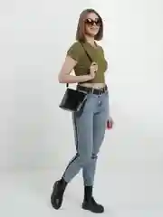 Черный сумка женская тоут маленькая через плечо