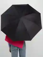 Красный инвертированный женский зонт, двухслойный