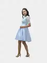 Голубое платье нарядное