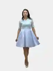 Голубое платье нарядное