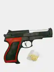 Игрушка пистолет пневматический с пульками