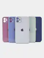 Чехол силиконовый для iPhone 11 со стеклянной панелью