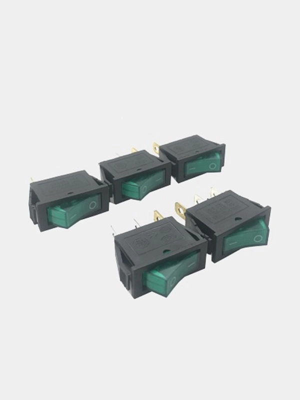 Переключатель KCD3-101N-C3-G/3P on-off зеленый (15A 250VAC) (5 штук)