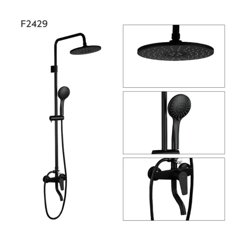 Душевая система FRAP F2429 из латуни, черный