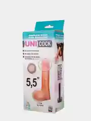 Фаллическая насадка на пояс Харнесс UNICOCK 5,5" - 17,0 см