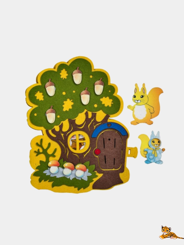 Развивающая игра на липучках "Белкин дом" из фетра