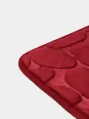 Багровый коврик для ванной комнаты "Камни"