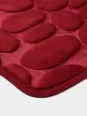 Багровый коврик для ванной комнаты "Камни"