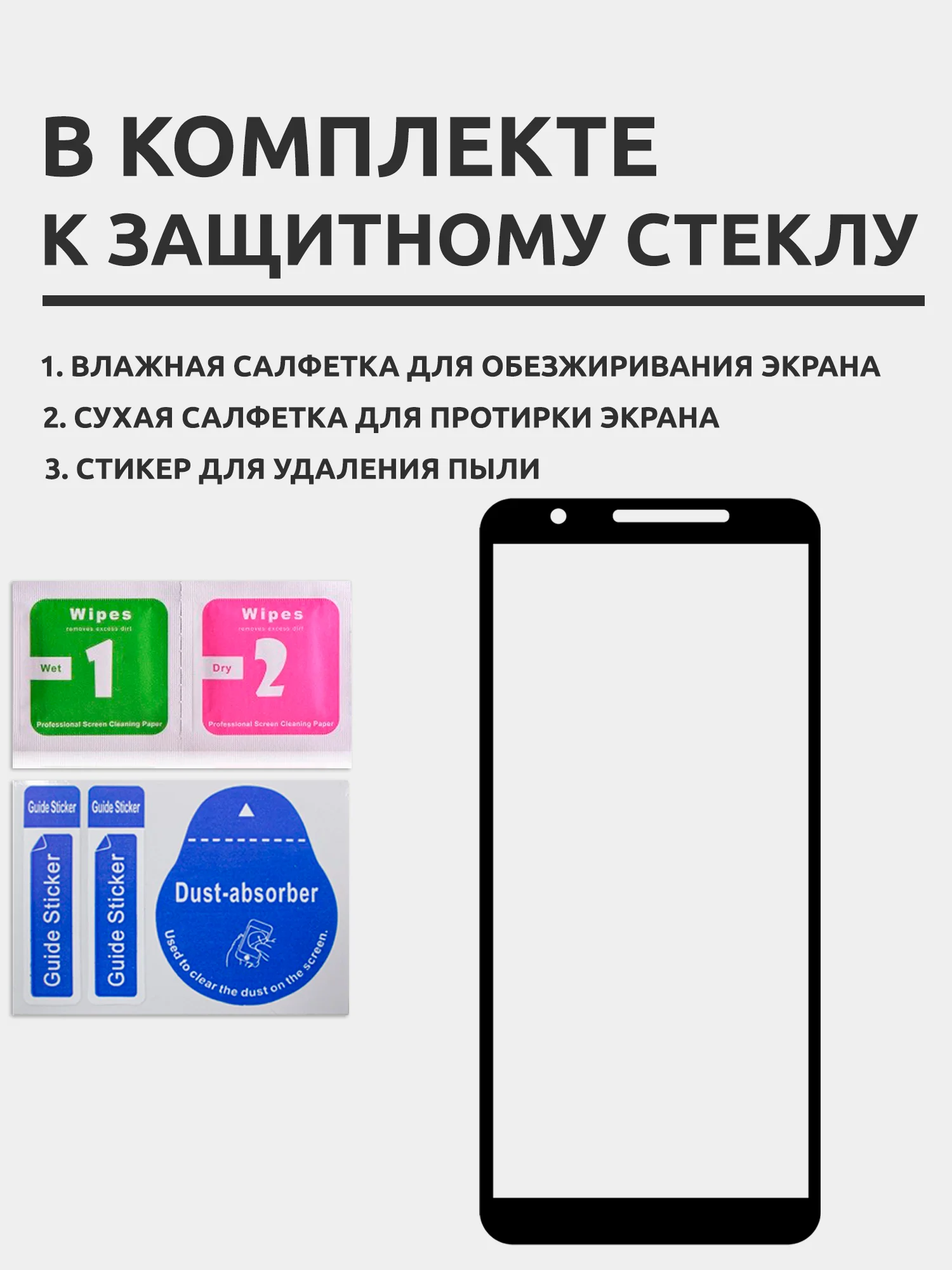 Защитное стекло для Samsung Galaxy A01 Core, на весь экран