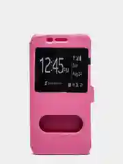 Кораллово-розовый чехол книжка флип Samsung A3 2016