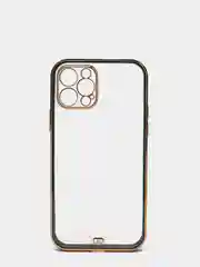 Зеленый чехол силиконовый с золотым ободком для iPhone 12 Pro, с защитой камеры, разные цвета