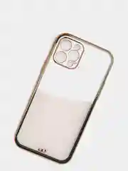 Зеленый чехол силиконовый с золотым ободком для iPhone 12 Pro, с защитой камеры, разные цвета