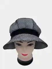 Серый французские шляпки из натуральной кожи