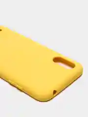 Желтый чехол Samsung A01 с бархатом внутри