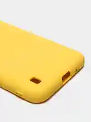 Желтый чехол Samsung A01 с бархатом внутри