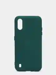 Зеленый чехол Samsung A01 с бархатом внутри