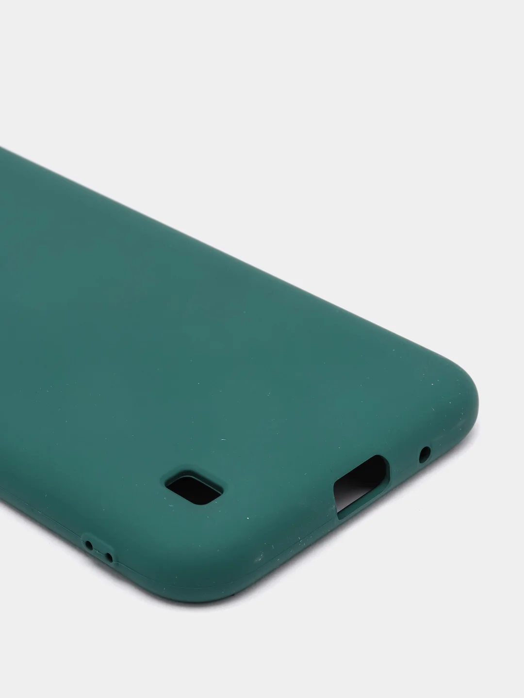 Зеленый чехол Samsung A01 с бархатом внутри