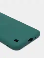 Зеленый чехол Samsung A01 с бархатом внутри