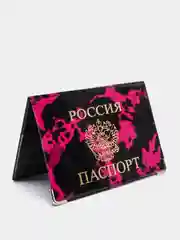 Коралловый обложка для паспорта с гербом, печать золотом