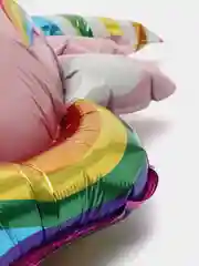 Розовый 3d фольгированный воздушный шар Единорог