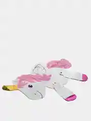 Белый 3d фольгированный воздушный шар Единорог