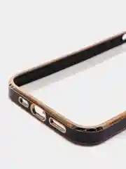 Черный чехол силиконовый с золотым ободком для iPhone 12 Pro, с защитой камеры, разные цвета