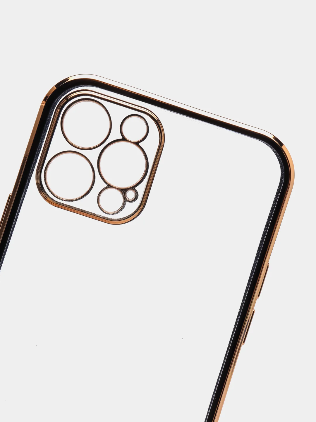 Черный чехол силиконовый с золотым ободком для iPhone 12 Pro, с защитой камеры, разные цвета