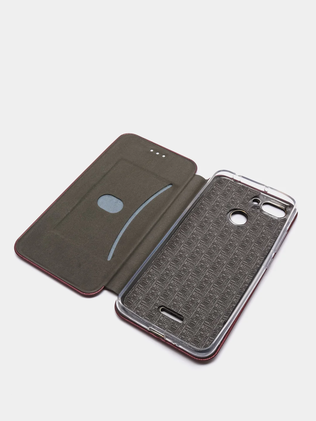 Бордовый чехол книжка Xiaomi Redmi 6