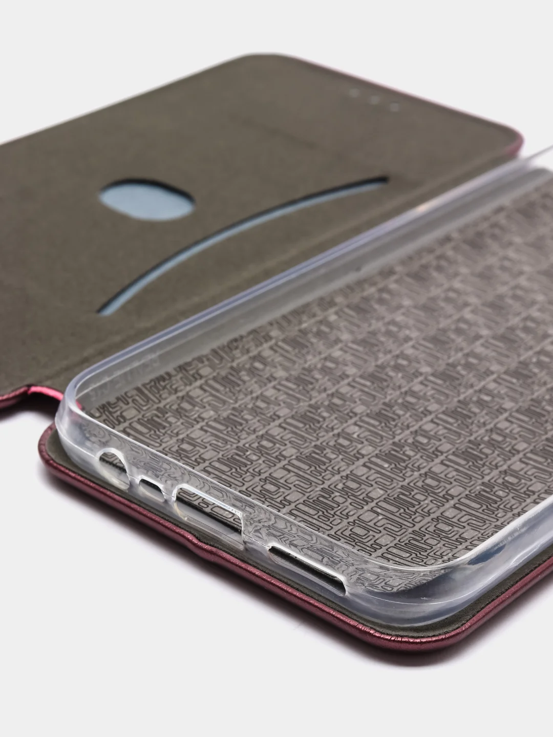 Бордовый чехол-книжка REALME C15