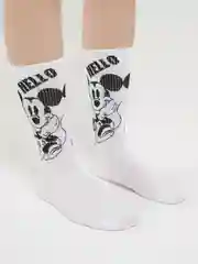 Белый носки женские, высокие