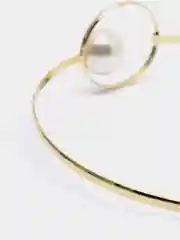 Желтый колье на шею, с жемчугом