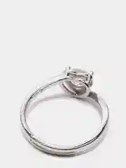 Серебряное безразмерное регулируемое кольцо "Сердце",  подарок девушке