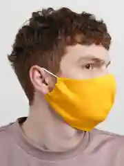 Желтый маска тканевая, двуслойная