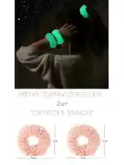 Лазурный резинка для волос, светится в темноте