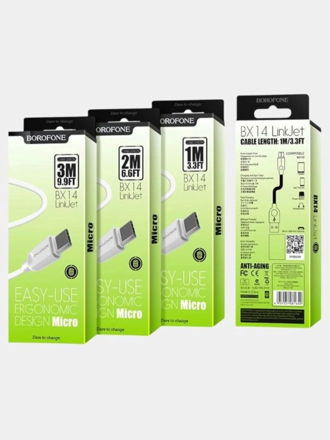 Кабель USB to Micro-USB BX14 LinkJet,2,4А