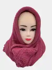 Вишнёвый труба вязанная на голову