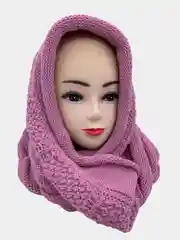 Кораллово-розовый труба вязанная на голову
