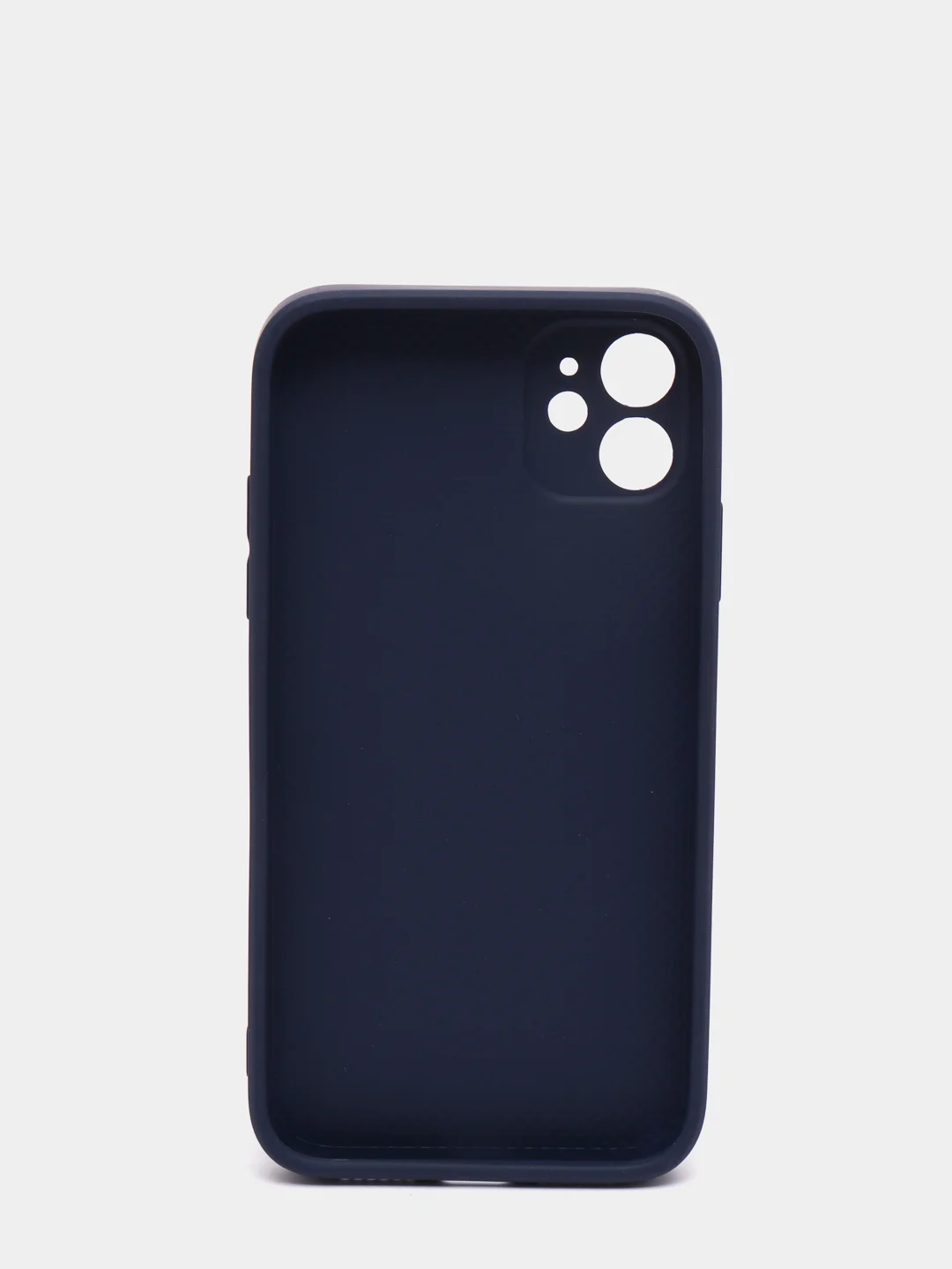 Синий чехол силиконовый со стеклянной панелью на Iphone 11
