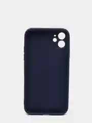 Синий чехол силиконовый со стеклянной панелью на Iphone 11