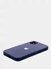 Синий чехол силиконовый со стеклянной панелью на Iphone 11