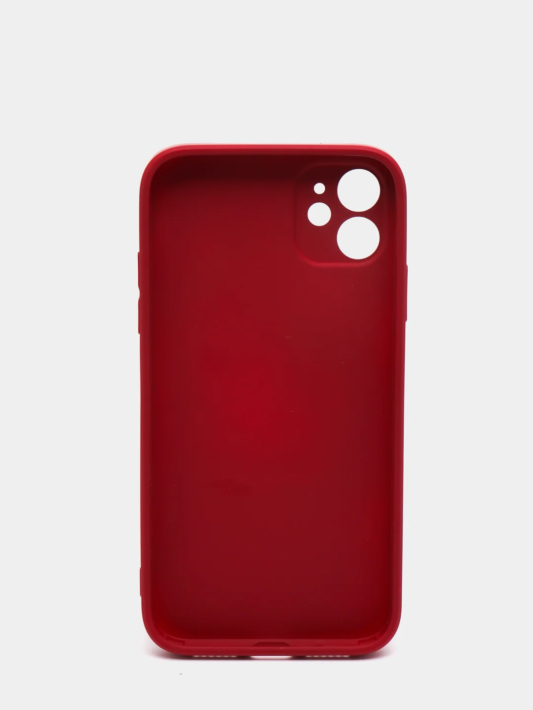 Алый чехол силиконовый со стеклянной панелью на Iphone 11
