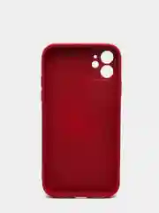 Алый чехол силиконовый со стеклянной панелью на Iphone 11