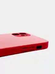 Алый чехол силиконовый со стеклянной панелью на Iphone 11