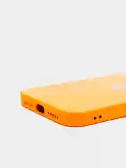 Желтый чехол силиконовый со стеклянной панелью на Iphone 11