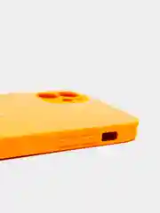 Желтый чехол силиконовый со стеклянной панелью на Iphone 11