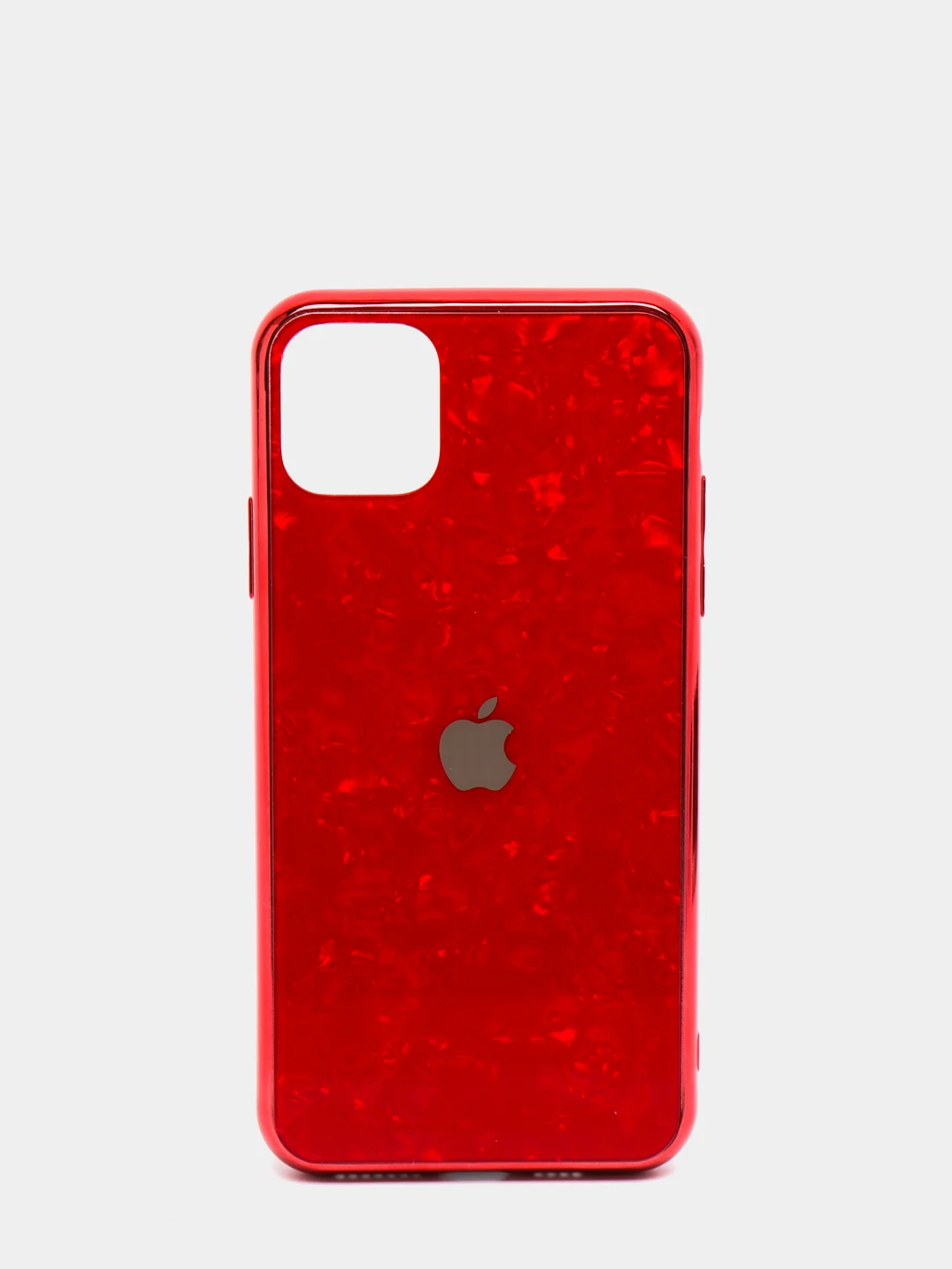 Бежевый меланж чехол с блестками со стеклянной панелью Iphone 11,12,13,Pro,Max,XR,X,XS,7+,8+,7,8,SE,6,6S