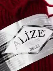 Вишнёвый пряжа Суперлана Макси Ализе Superlana Maxi Alize 25%-шерсть 75%-акрил 100 г 100 м